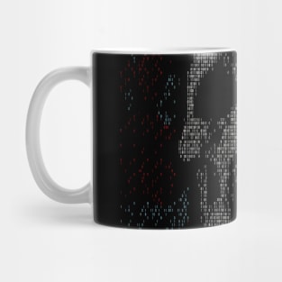 binary skull art Mug